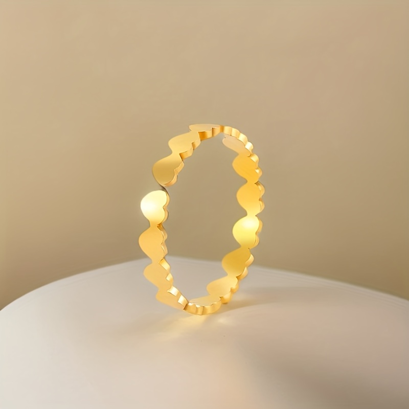Unisex Adjustable Heart-Shaped Open Ring, Wedding Gift